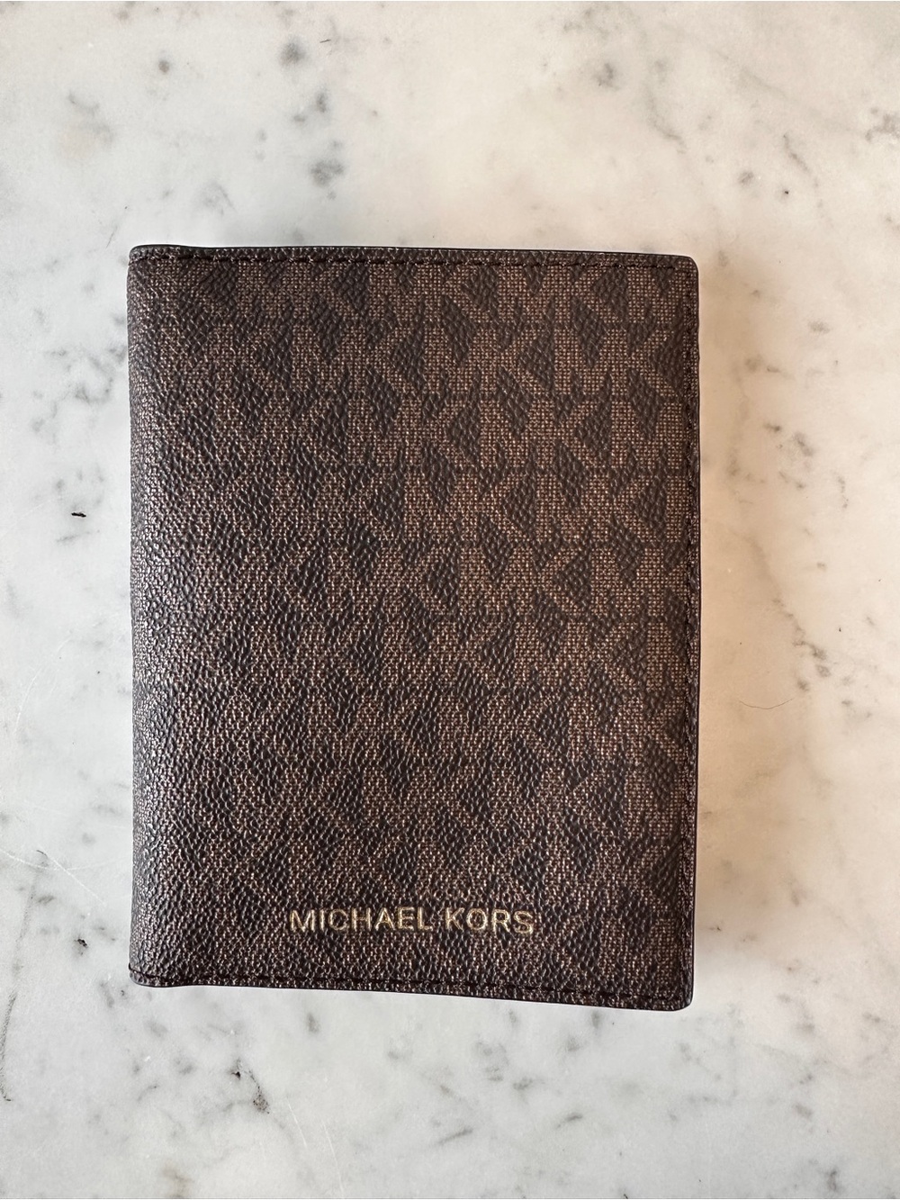 Michael Kors Brown Monogram Card Holder